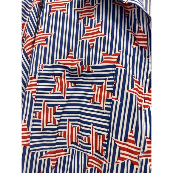 Lularoe Amy Women’s Button Up Shirt Size Small USA Patriotic Military Stars - Picture 3 of 6
